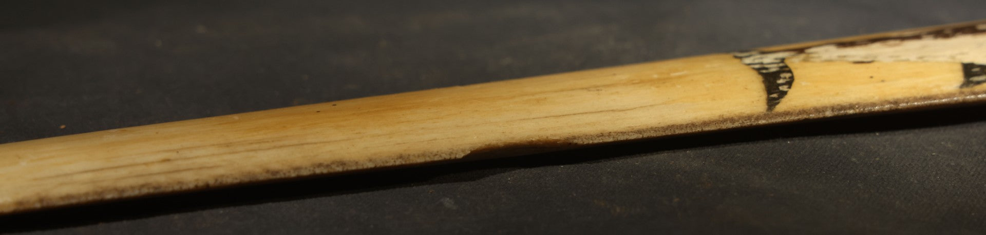 Antique Folk Art Decorated Swordfish Rostrum with Painted Swordfish, note poor condition