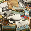 Lot 073 - Grouping of 20+ Vintage Zeppelin and Dirigible Ephemera Including Real Photo Postcards R.P.P.C., Seaside Heights Souvenir, and Portrait of Ferdinand Von Zeppelin