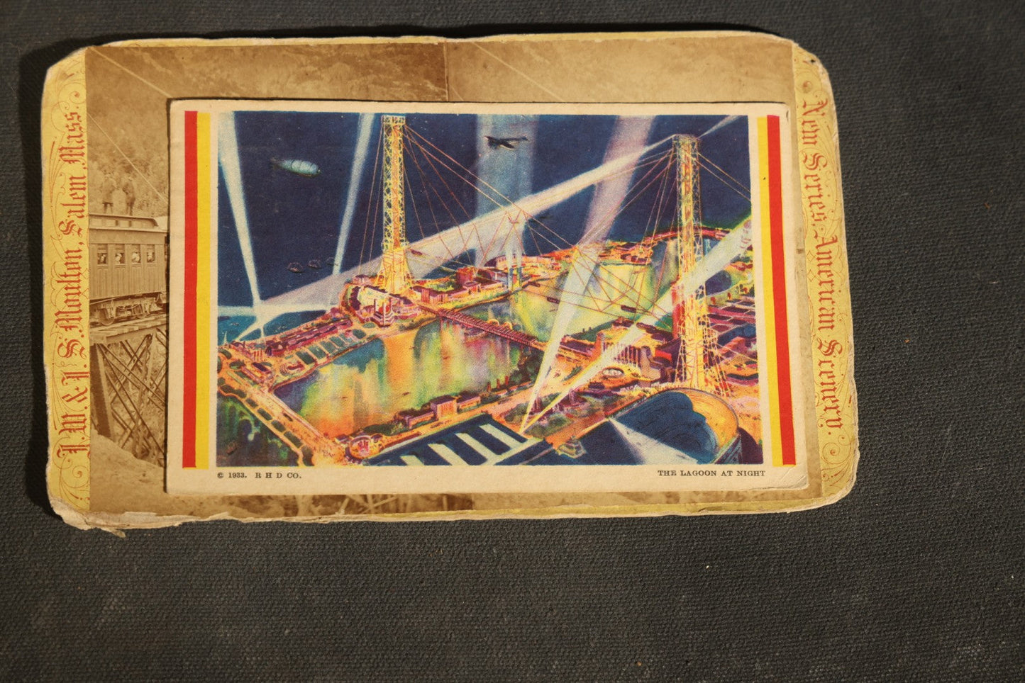 Grouping of 20+ Vintage Zeppelin and Dirigible Ephemera including Real Photo Postcards R.P.P.C., Seaside Heights Souvenir, and Portrait of Ferdinand Von Zeppelin