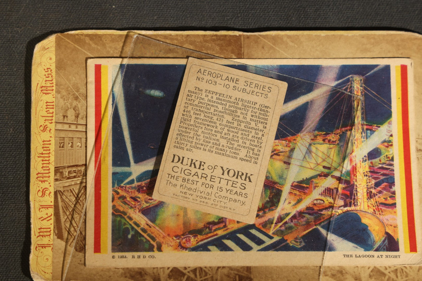 Grouping of 20+ Vintage Zeppelin and Dirigible Ephemera including Real Photo Postcards R.P.P.C., Seaside Heights Souvenir, and Portrait of Ferdinand Von Zeppelin
