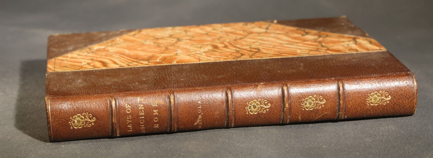 "Lays of Ancient Rome with Ivry and the Armada" Antique Poetry Book by Lord Macaulay, Published by White and Allen, New York, 1887
