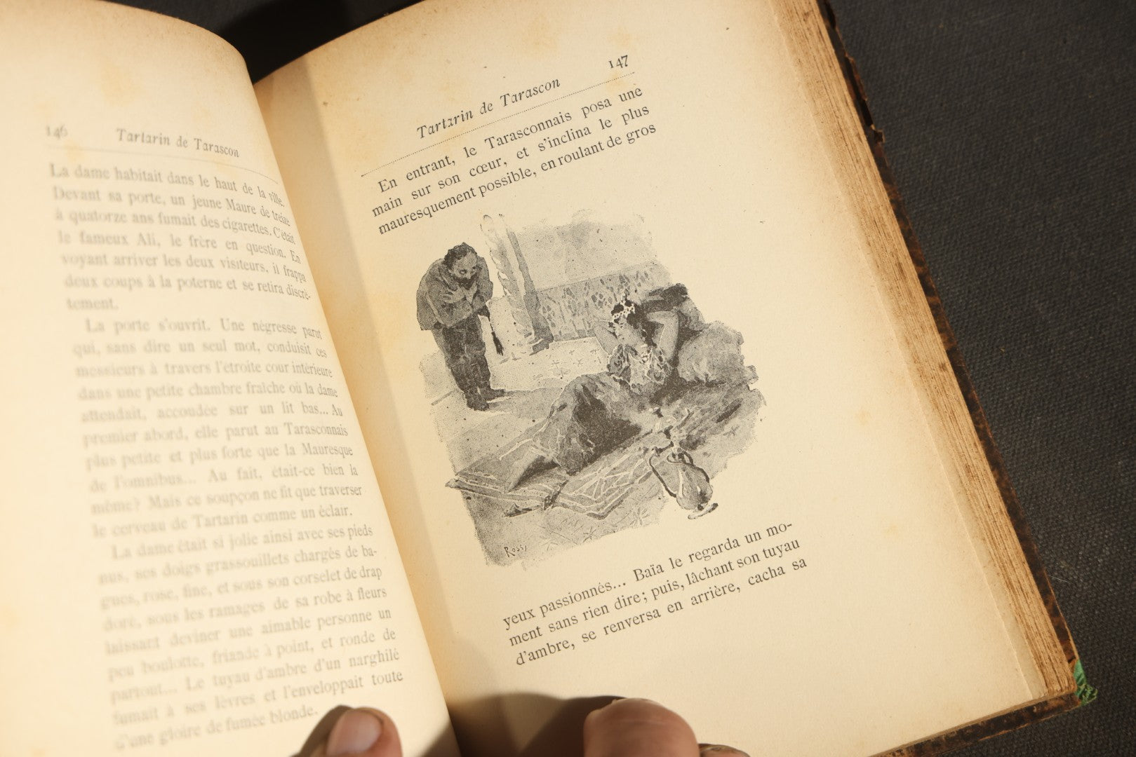 "Tartarin de Tarascon" Antique French Literature Book by Alphonse Daudet, Collection Guillaume, Published by Ernest Flammarion, Paris