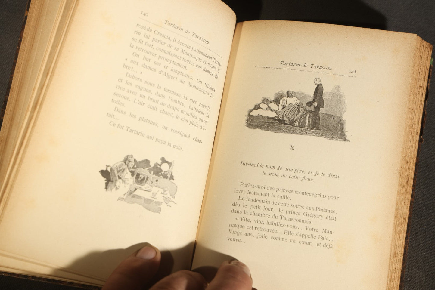 "Tartarin de Tarascon" Antique French Literature Book by Alphonse Daudet, Collection Guillaume, Published by Ernest Flammarion, Paris