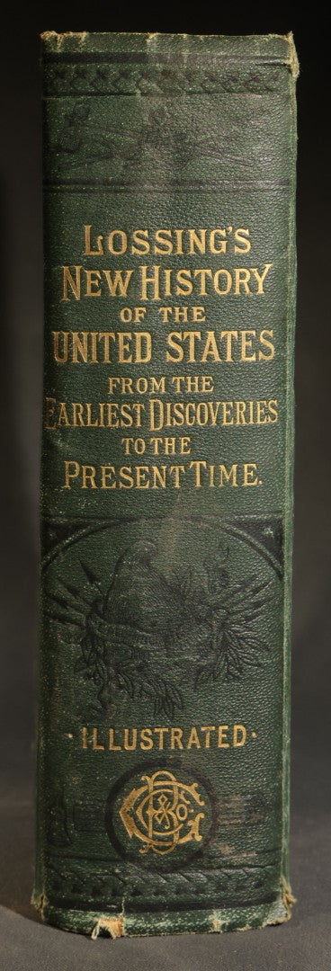 "Lossing's New History of the United States" Antique American History Book by Benson J. Lossing, LL.D., Published by Gay Brothers & Co., New York, 1892