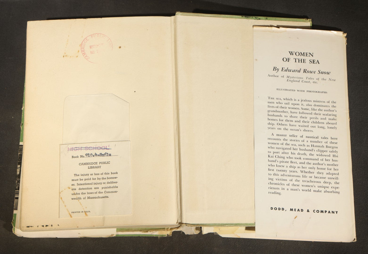 "Unsolved Mysteries of Sea and Shore" Vintage Maritime Mystery Book by Edward Rowe Snow