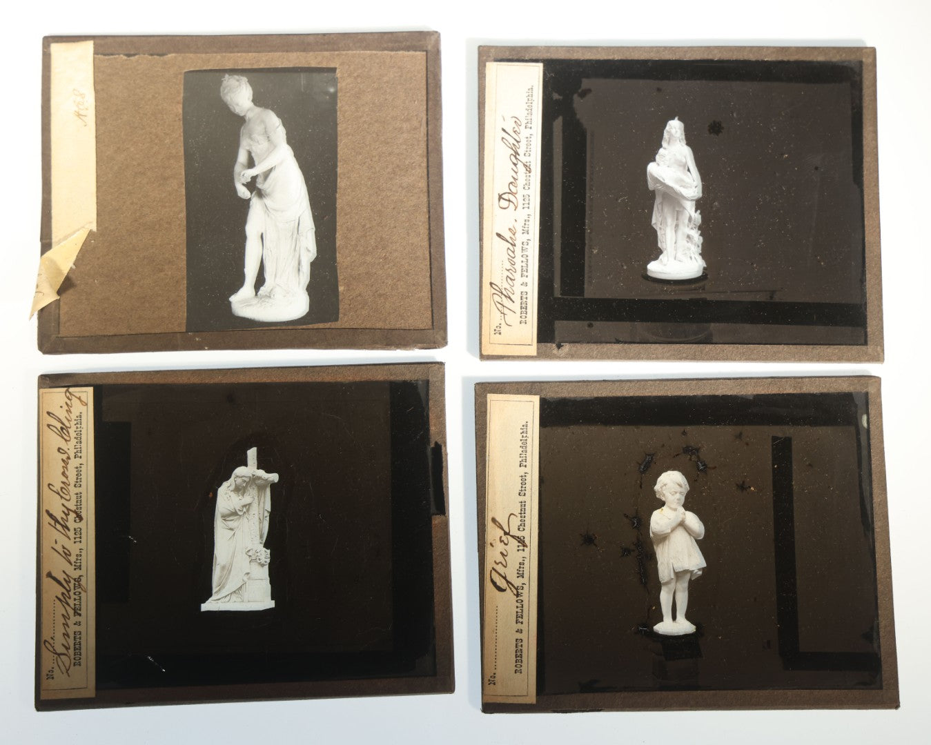 Grouping of 37 Vintage Magic Lantern Slides of Classical Statuary and European Architecture