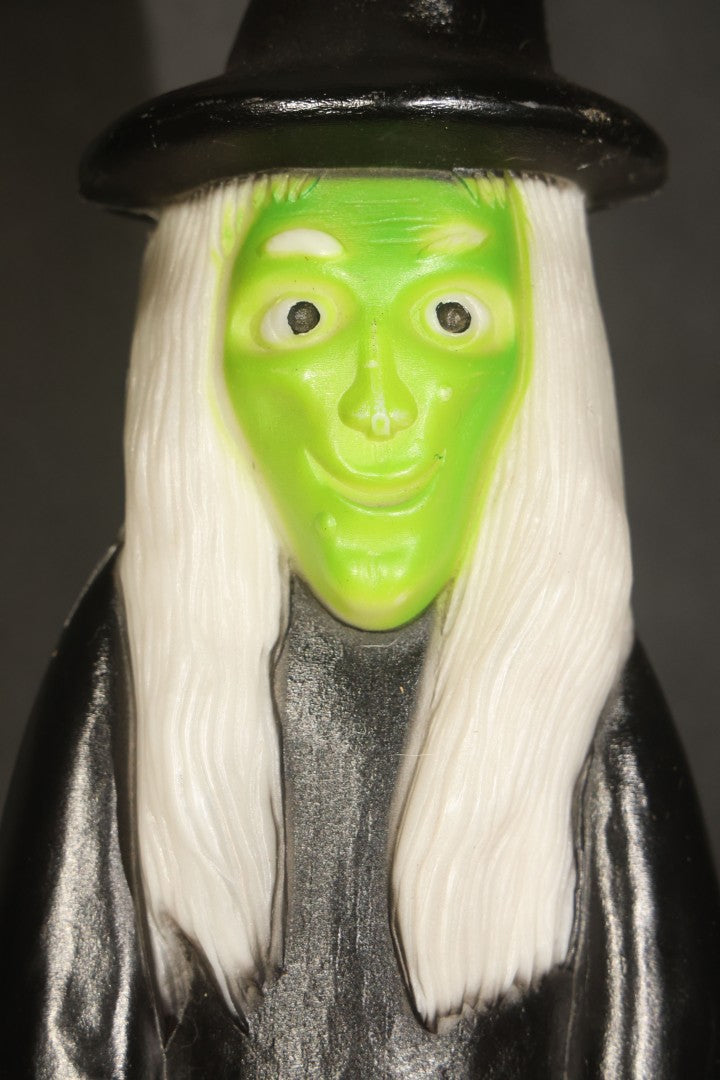 Vintage Halloween Blow Mold Witch with Jack-O-Lantern by Don Featherstone, Manufactured by Union Products, Leominster, Massachusetts, 1994