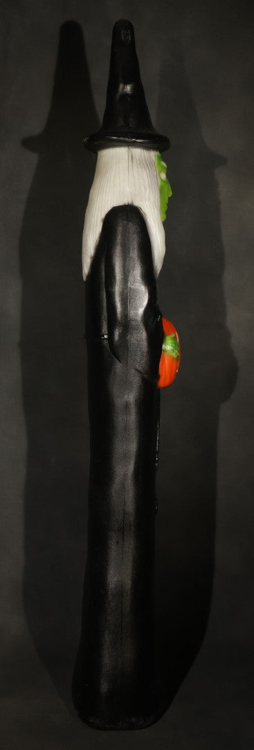 Vintage Halloween Blow Mold Witch with Jack-O-Lantern by Don Featherstone, Manufactured by Union Products, Leominster, Massachusetts, 1994
