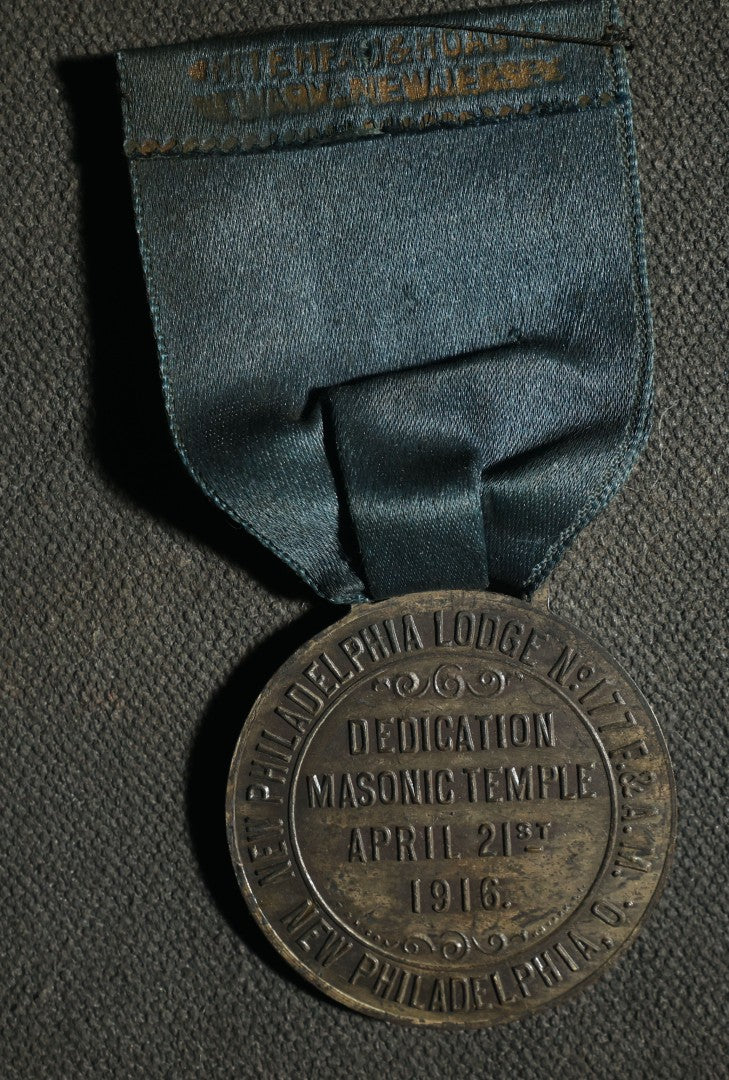 Masonic Temple, New Philadelphia, Ohio Medal, 1916