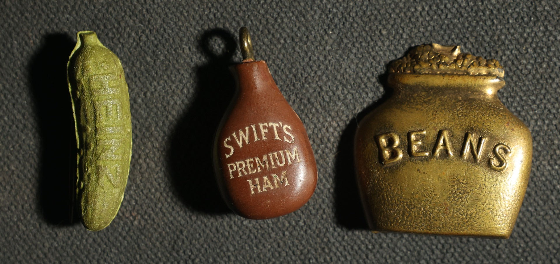 Trio of Advertising Items, Heinz Pickle, Swift's Premium Ham, Boston Beans