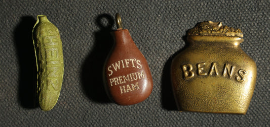 Trio of Advertising Items, Heinz Pickle, Swift's Premium Ham, Boston Beans