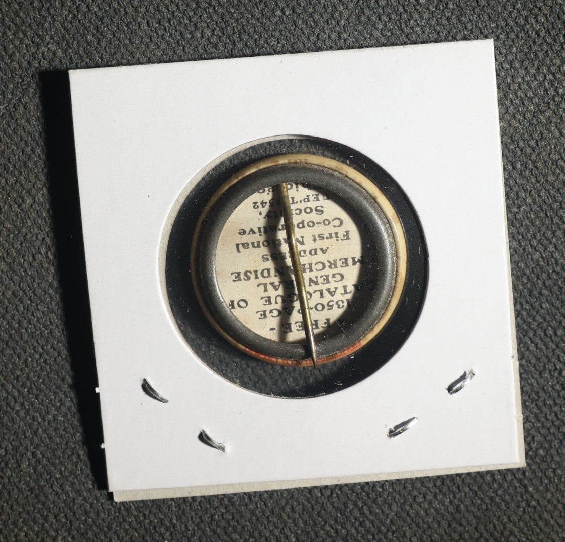Trio of Buttons, Made in America Club, First National, and Kans