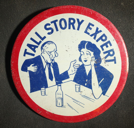 Large Novelty Button, Tall Story Expert