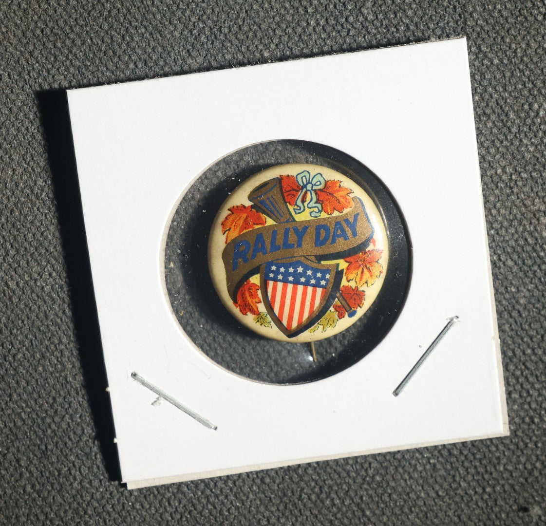 Pair of Rally Day Buttons, "God's Gospel Our Salvation"