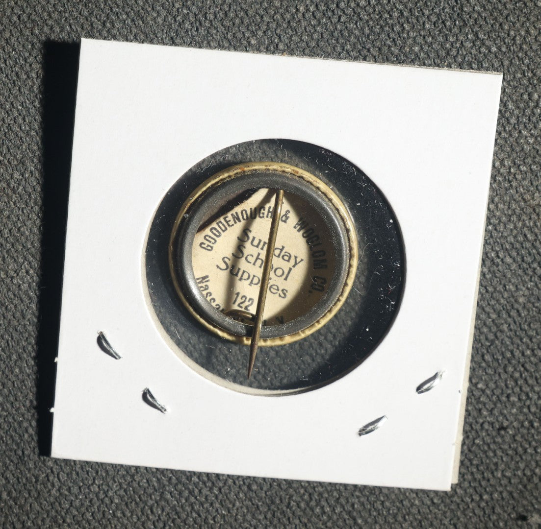 Pair of Rally Day Buttons, "God's Gospel Our Salvation"