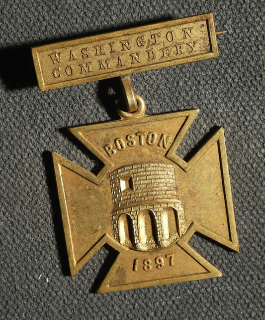 Washington Commandery Fratnernal Medal, Boston, 1897