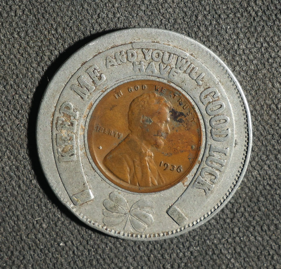 Trio of Medallions, Lindbergh 1927, Lucky Penny 1936, and Michigan Federation of Labor