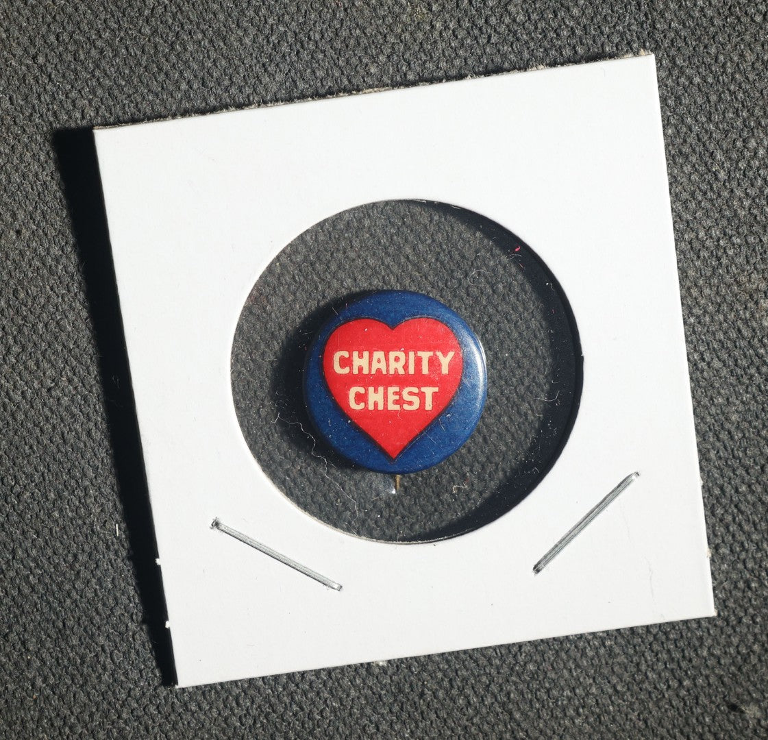 Trio of Buttons, Liberty Loan 1917, Charity Chest, and United War Campaign for the Boys Over There