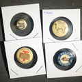 Lot 015 - Four Buttons, Alderney Cow, English Setter Dog, Thomas Agent, and Palmer Method