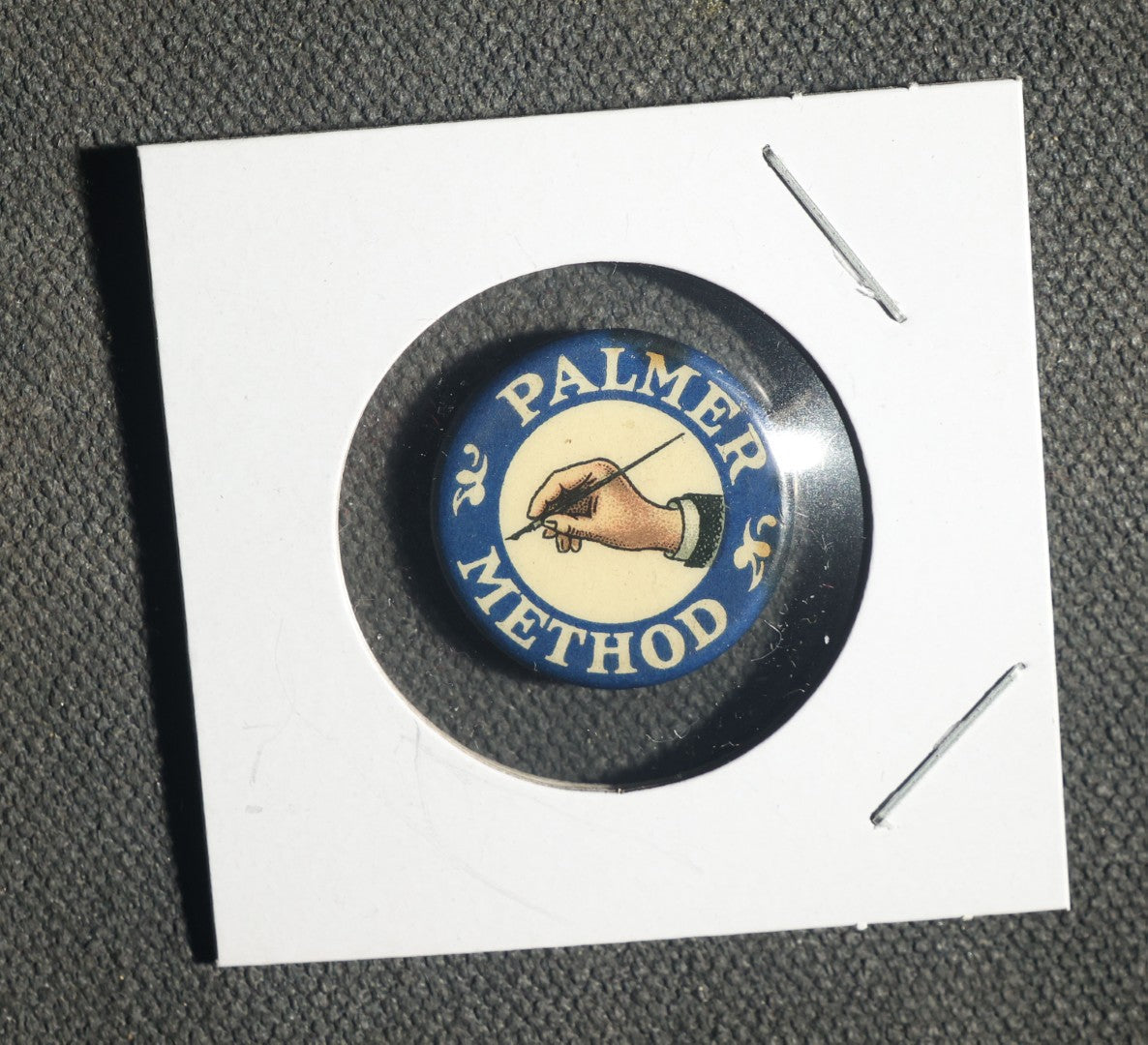 Four Buttons, Alderney Cow, English Setter Dog, Thomas Agent, and Palmer Method