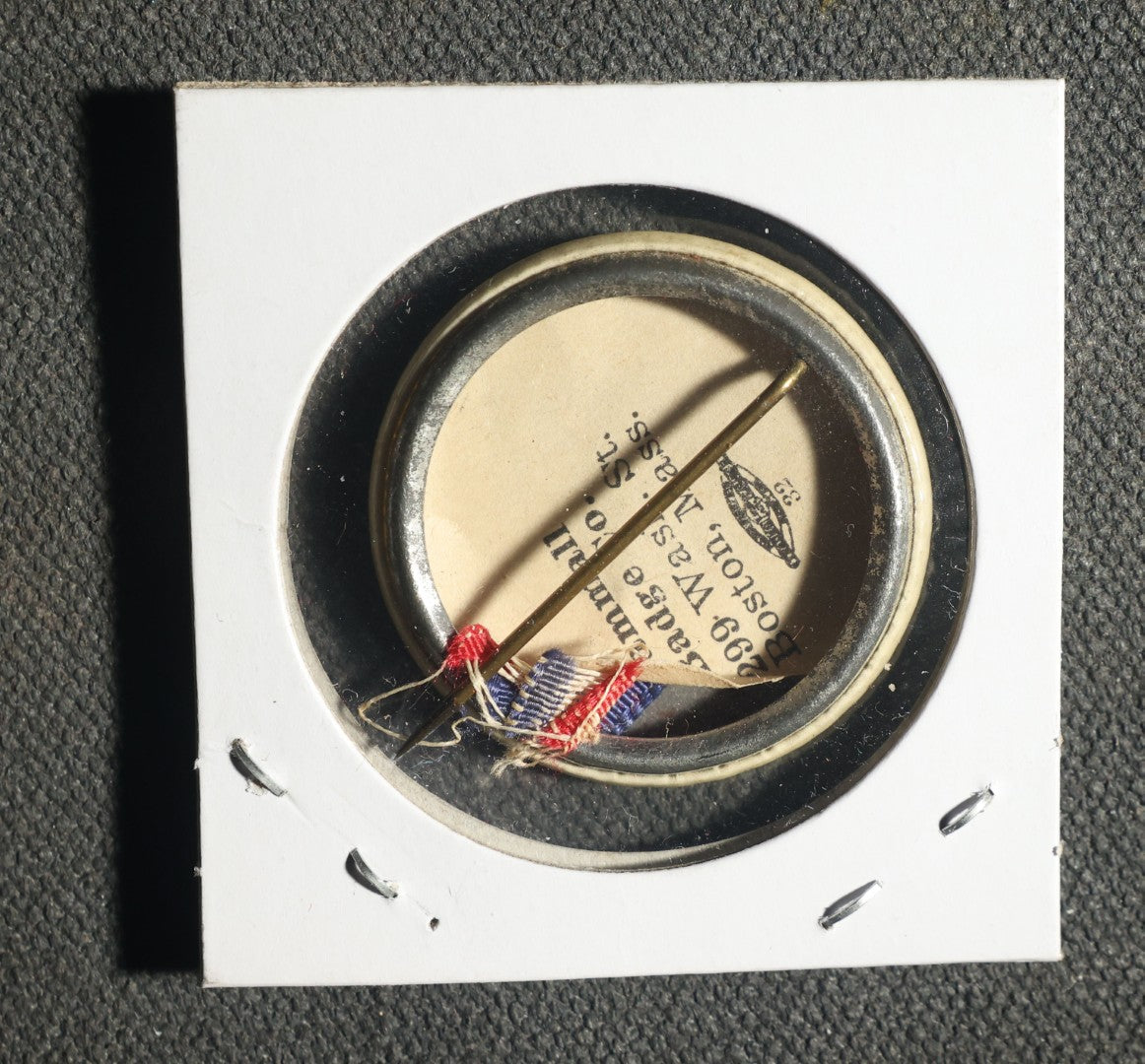 Pair of Labor / Fraternal Buttons, JR.O.U.A.M. 1932 Field Day and 1927 Labor Button for Furniture and Piano Movers
