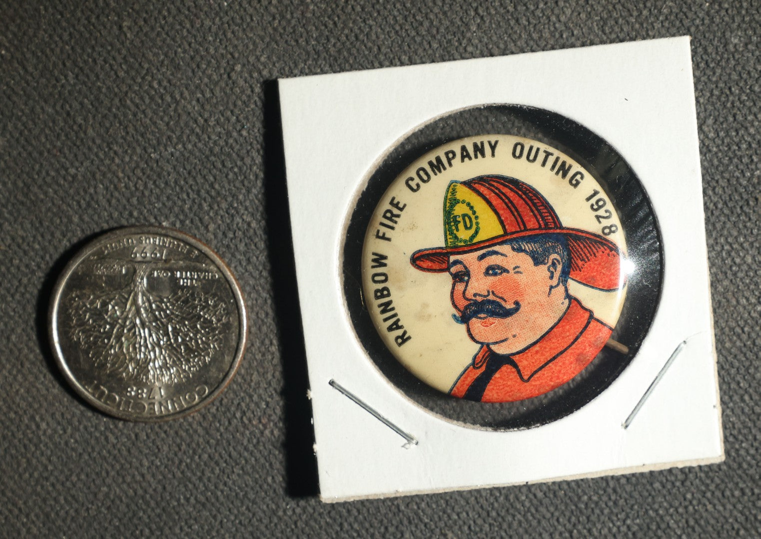 Rainbow Fire Company Outing 1928 Button