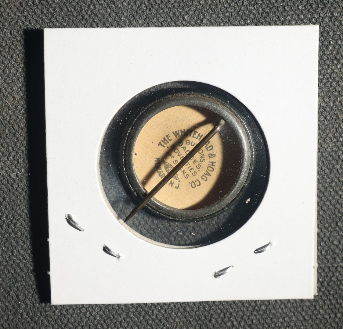 Pair of Photo Buttons Including Circa 1896 Fireman and Reverend