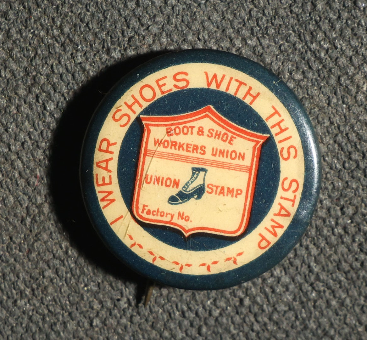 Trio of Clothing Related Advertisements Including Koveralls and Union Made Shoes Buttons, and Sweet-Orr Union Made Trousers and Overalls Key Ring