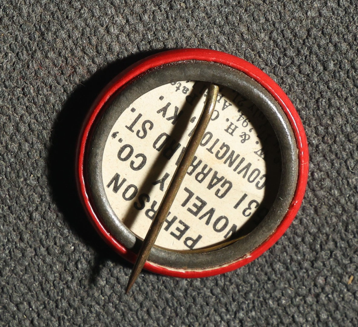 Pair of Buttons Including Paper Litho of Angel and Christian Work for the Sunday School