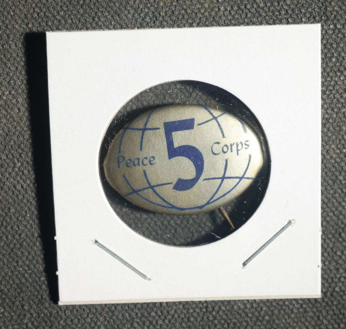 Trio of Political Buttons Including Votes for Women, Equal Rights Ammendment, and Peace Corps
