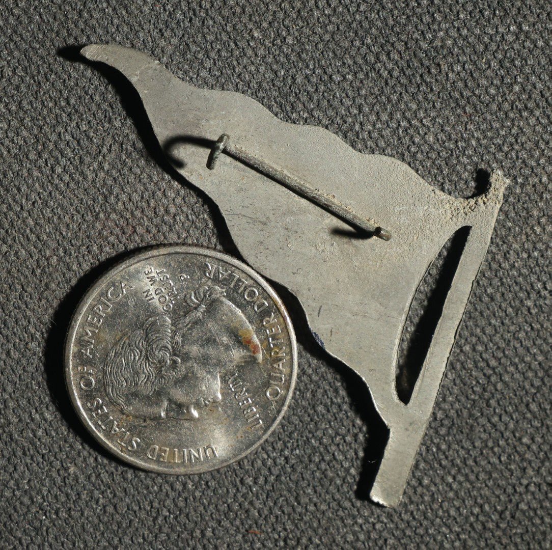 L.F. & C North Beach Blue Engraved Flag Pin, Missing Pin