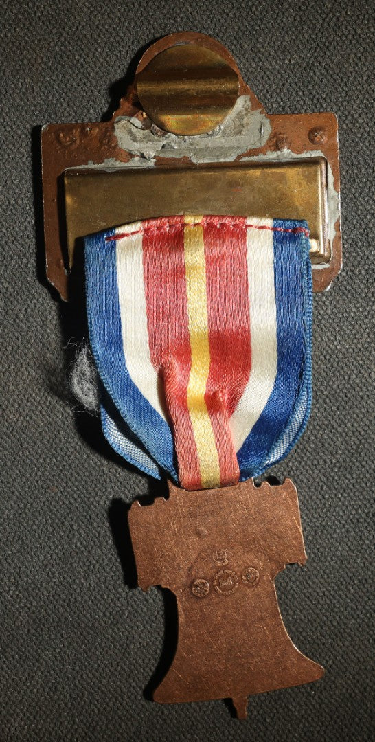 Philadelphia VFW Ladies Auxiliary 41st National Encampment 1954 Ribbon and Medal