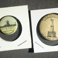Lot 042 - Pair of Buttons, United States War Ship Miantonomah and French Political "Je Suis En Favier De Commissaires Elus Par Le Peuple" ("I AM in Favor of Commissioners Elected by the People")