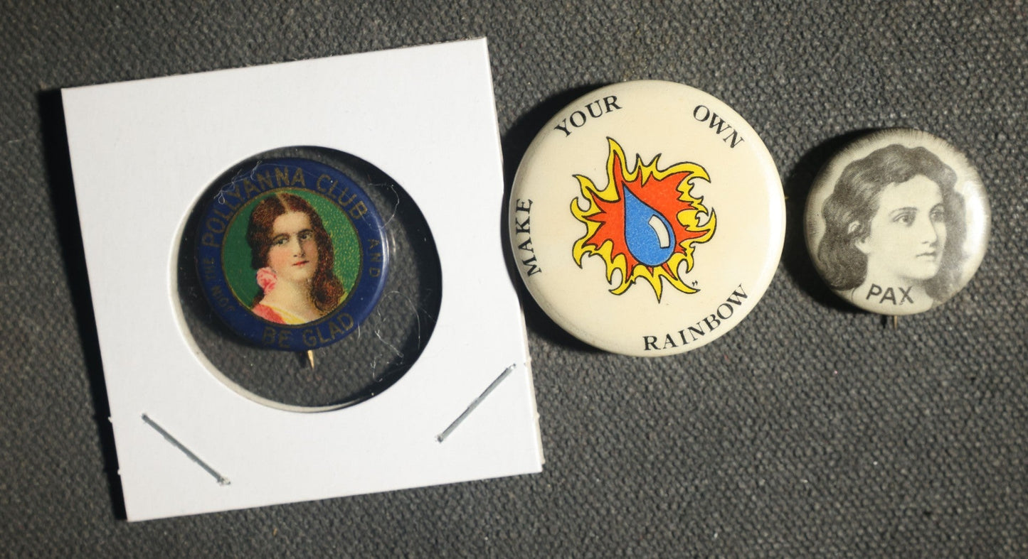 Trio of Buttons, Polyanna Club, Make Your Own Rainbow, and Pax
