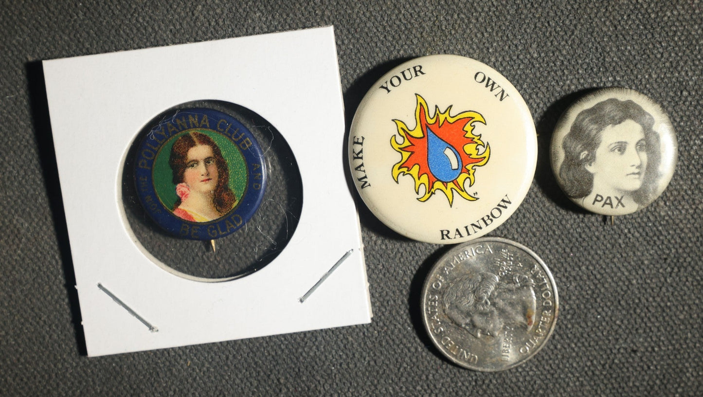 Trio of Buttons, Polyanna Club, Make Your Own Rainbow, and Pax
