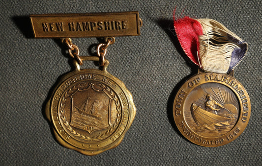 Pair of Medals, New Hampshire and Town of Marblehead Massachusetts