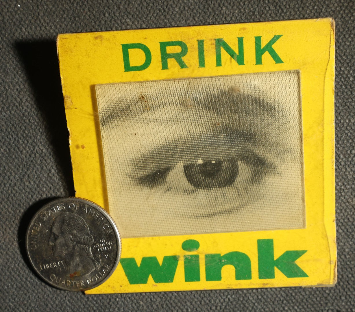 Drink Wink Lenticular Animated Eye Pin