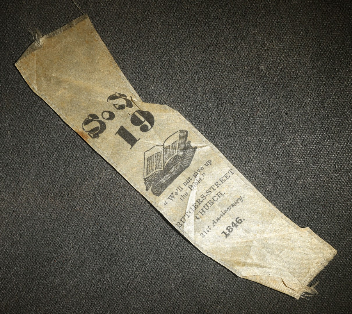 1846 Religious Church Silk Bookmark