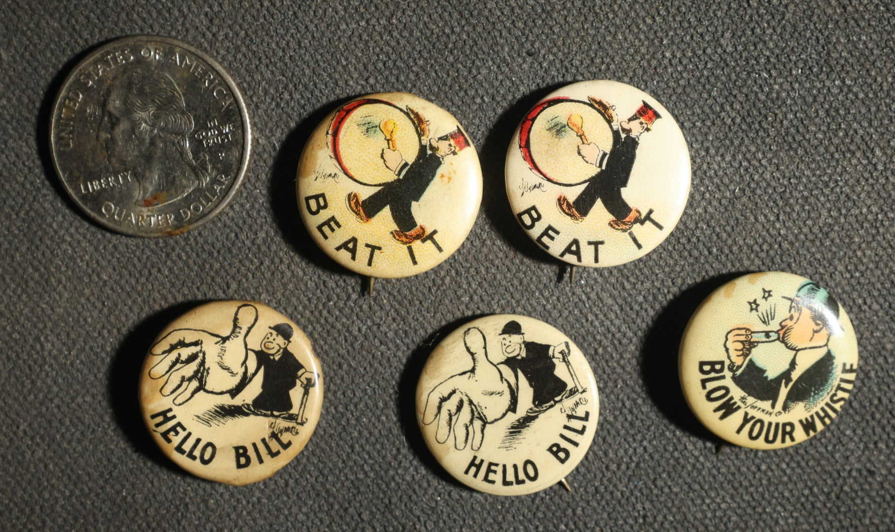 Five Buttons, Beat It, Hello Bill, and Blow Your Whistle, Cigarette Advertisements