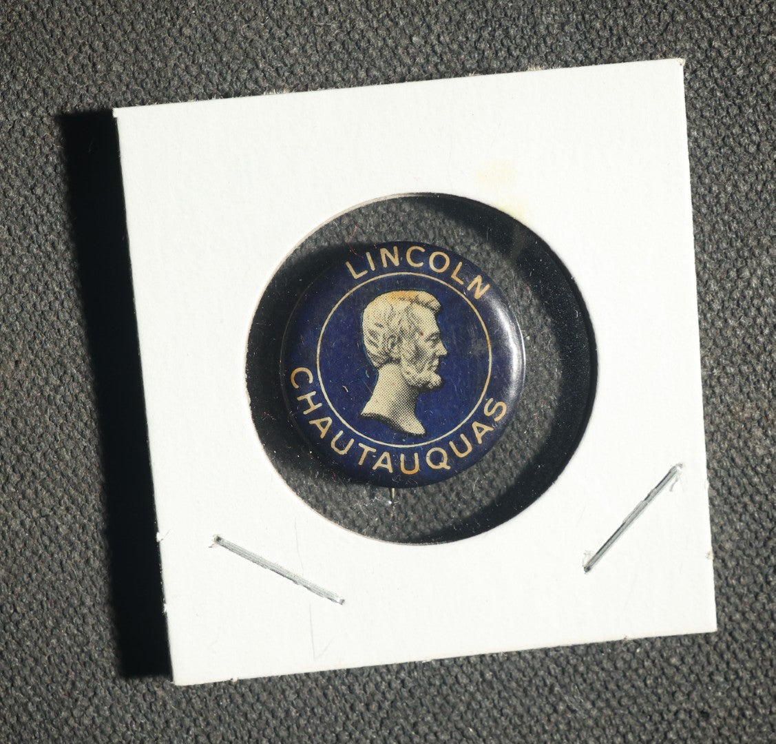 Four President Buttons Including Two Abraham Lincoln, Martin Van Buren, and William Henry Harrison