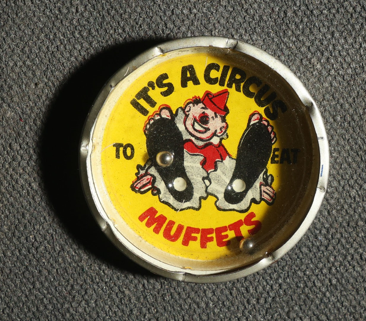It's a Circus to Eat Muffets Tin Lithograph Clown Dexterity Game