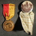 Lot 076 - Pair of Badges and Ribbons, Iowa State Capital Delegate 1921 and New Bedford, Massachusetts  36th Annual Encampment 1935