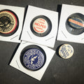 Lot 079 - Five Local Interest Buttons, Gloucester Mass, Eugene Oregon, Littleton Mass, Grand Rapids Michigan, Auburn Mass