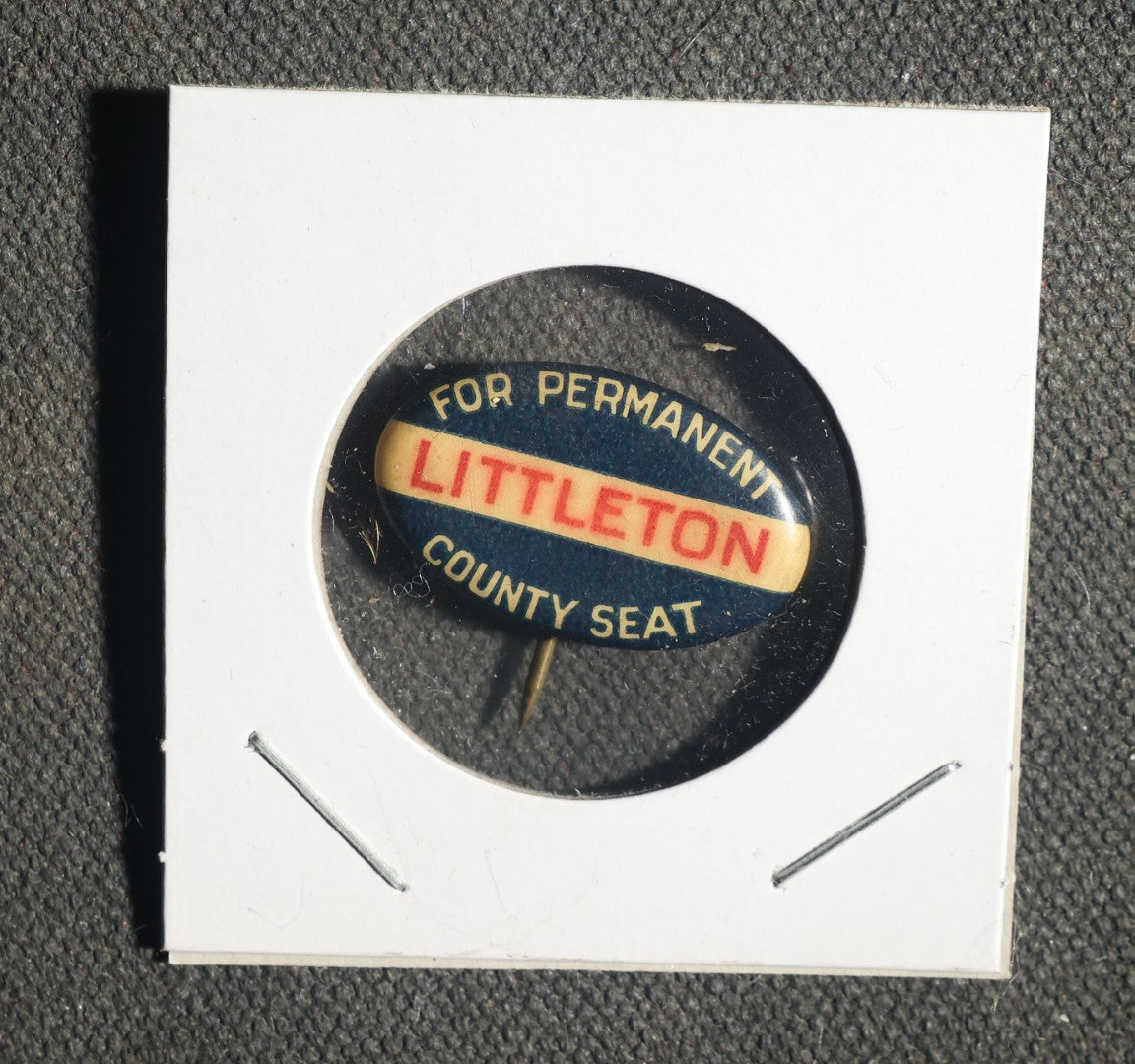Five Local Interest Buttons, Gloucester Mass, Eugene Oregon, Littleton Mass, Grand Rapids Michigan, Auburn Mass