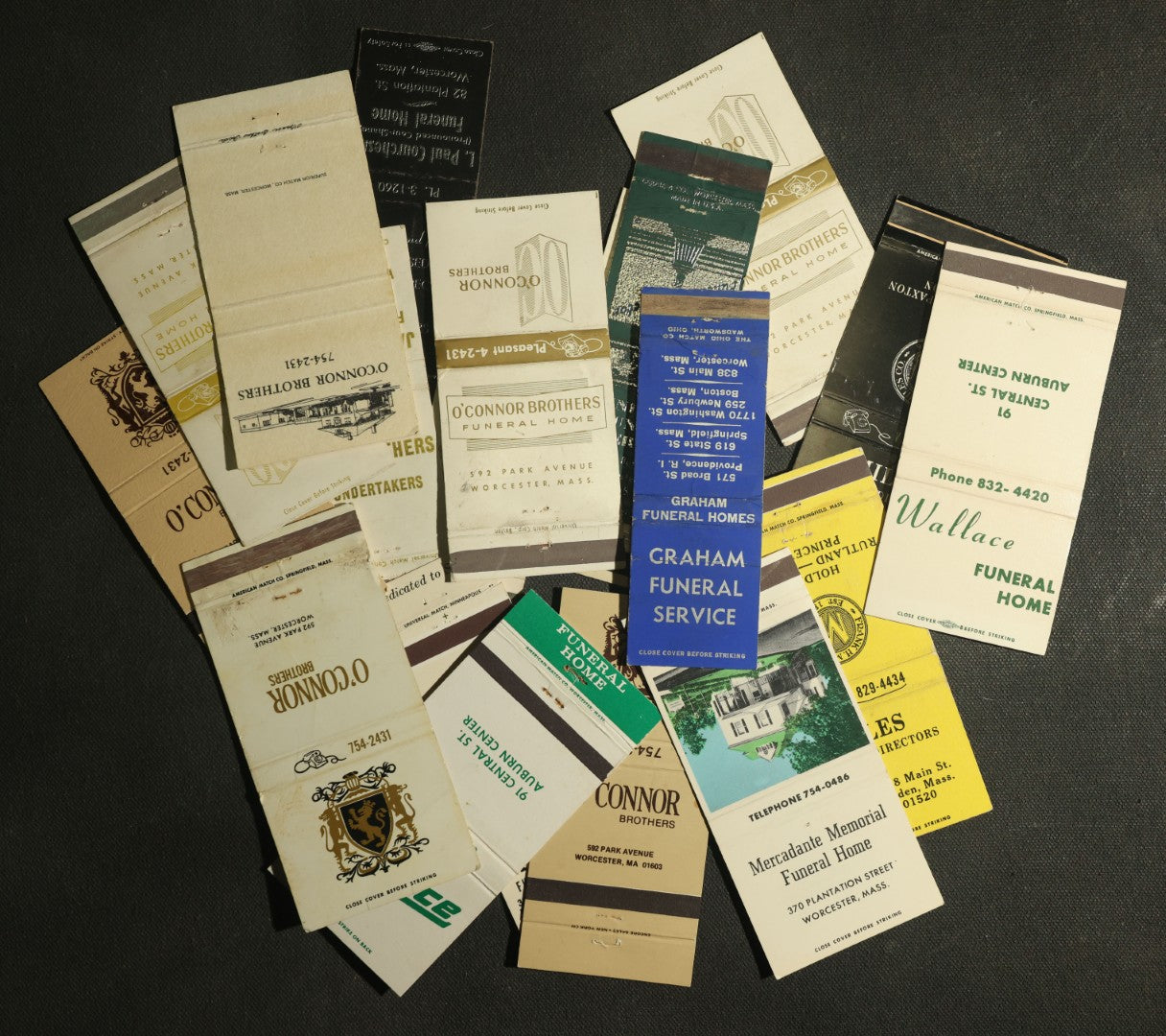 Vintage Matchbook Grouping - Funeral Homes