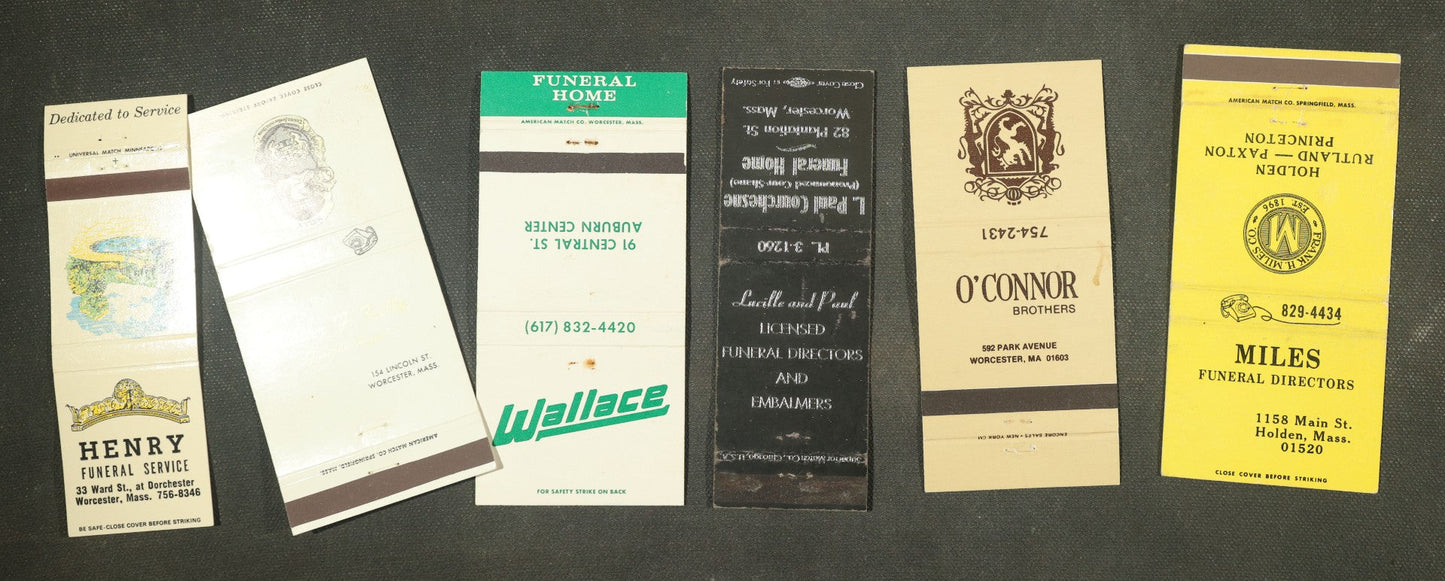 Vintage Matchbook Grouping - Funeral Homes