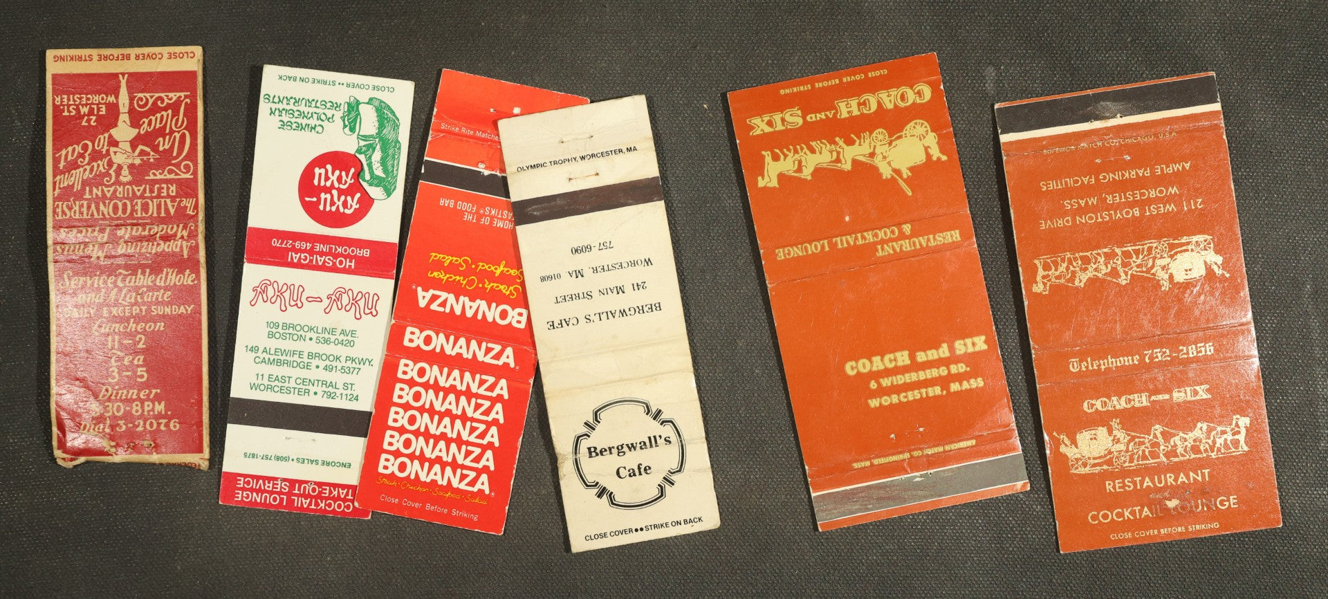 Vintage Matchbook Grouping - Restaurants