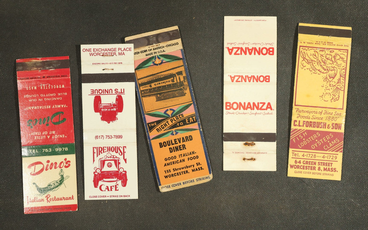Vintage Matchbook Grouping - Restaurants