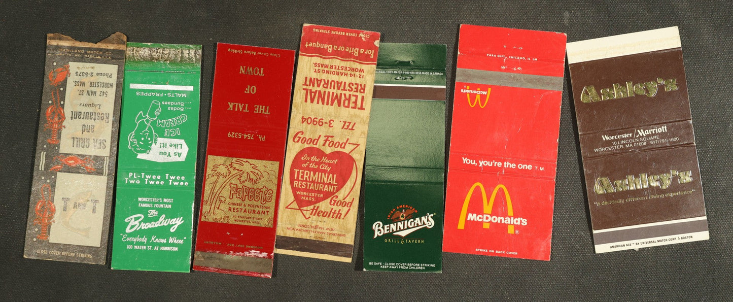 Vintage Matchbook Grouping - Restaurants