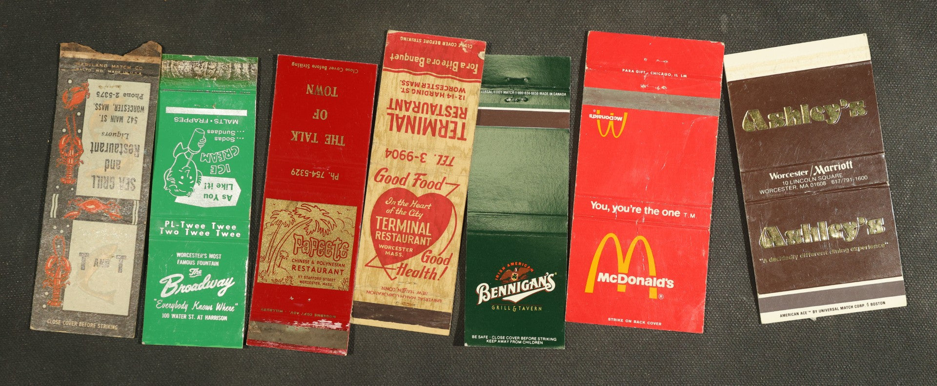 Vintage Matchbook Grouping - Restaurants